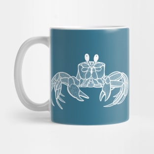 Ghost Crabs in Love - cute and fun animal design - on blue Mug